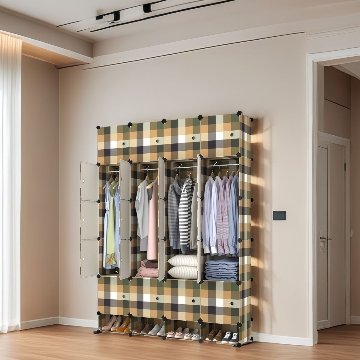 Dulap Modular, 20 Usi, Naimeed D7162, 197x145x37cm ,Verde