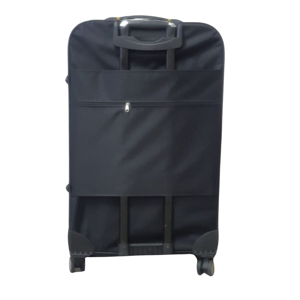 Troler voiaj, Mic, Naimeed D7178, 4 roti duble 360 grade, material textil, inchidere cifru, Negru, 36x22x55cm