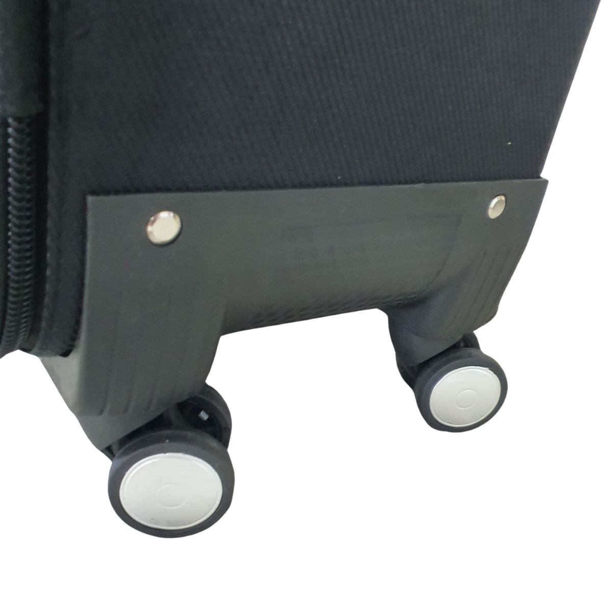 Troler voiaj, Mic, Naimeed D7180, 4 roti duble 360 grade, material textil, inchidere cifru, Negru, 36x22x55cm