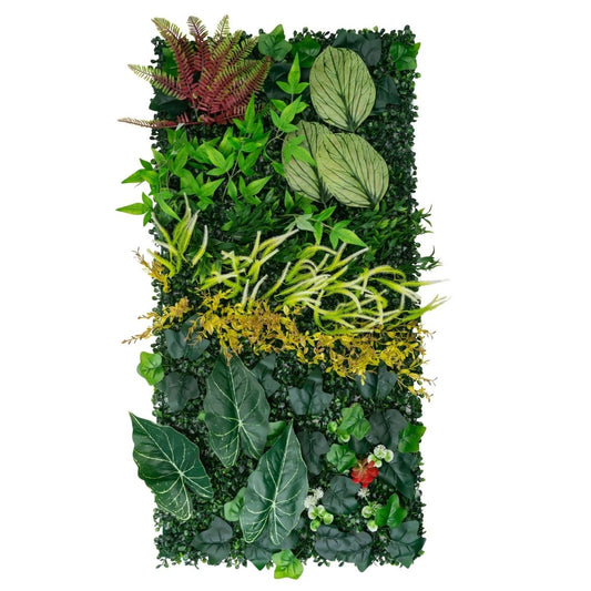 Panou din plante artificiale, cu frunze, Naimeed D7203, Verde, 100X50 cm