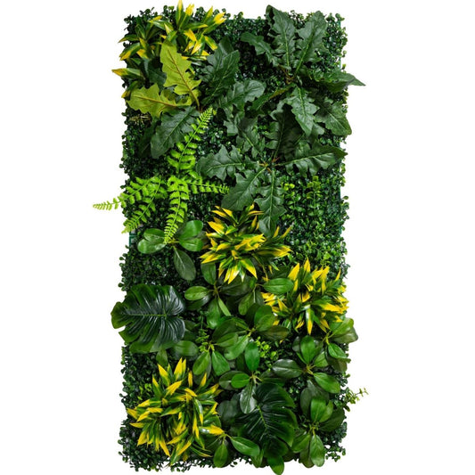 Panou din plante artificiale, cu frunze, Naimeed D7205, Verde, 100X50 cm