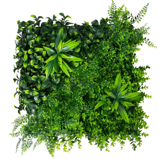 Panou din plante artificiale, cu frunze, Naimeed D7210, Verde, 50X50 cm