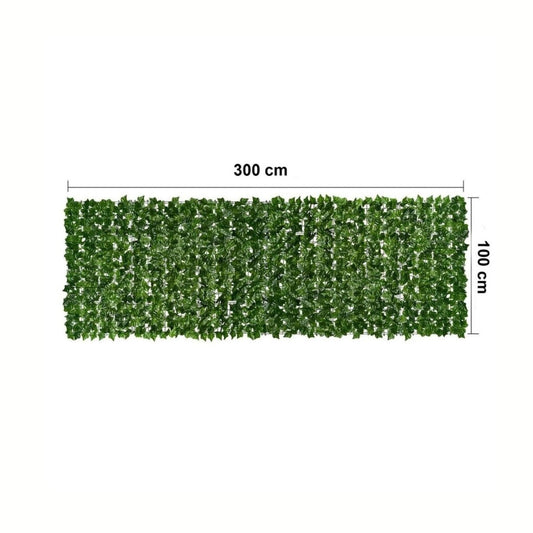 Plasa gard, frunze artificiale, Naimeed D7218, paravan pentru balcon, terasa si gard, 100x30 cm, Verde