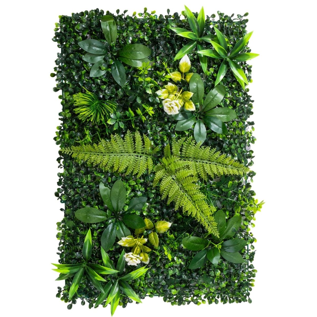 Panou din plante artificiale, cu frunze, Naimeed D7222, Verde, 40x60 cm