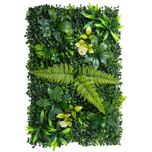 Panou din plante artificiale, cu frunze, Naimeed D7222, Verde, 40x60 cm