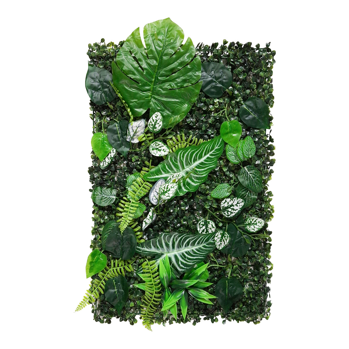 Panou din plante artificiale, cu frunze, Naimeed D7223, Verde, 40x60 cm