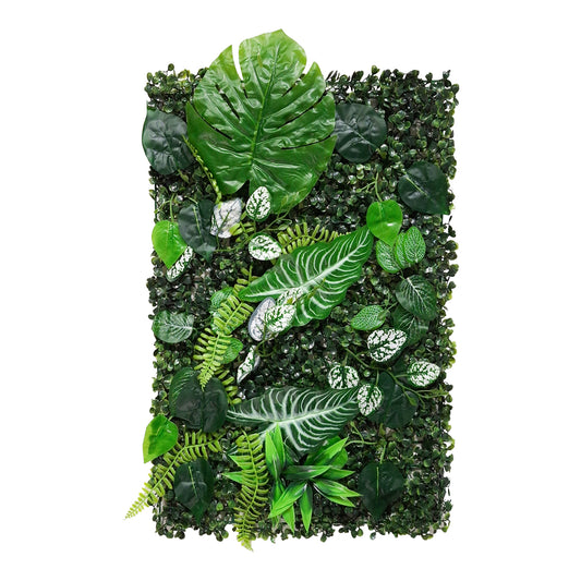 Panou din plante artificiale, cu frunze, Naimeed D7223, Verde, 40x60 cm