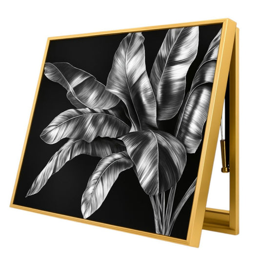 Capac tablou pentru contor electric, Naimeed D7267, mascare tablou electric, design modern si elegant, 40x50x4cm, rama aurie