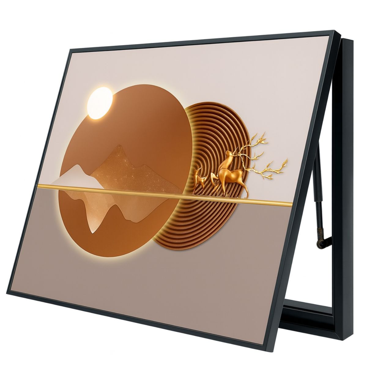 Capac tablou pentru contor electric, Naimeed D7269, mascare tablou electric, design modern si elegant, 40x50x4cm, rama neagra