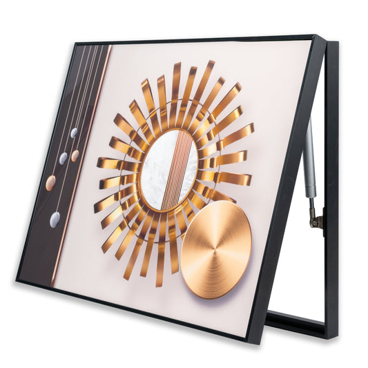 Capac tablou pentru contor electric, Naimeed D7240, mascare tablou electric, design modern si elegant, 40x50x3,8cm, rama neagra