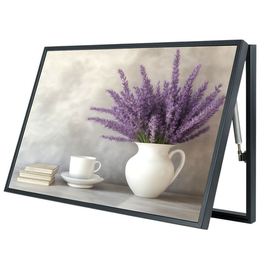 Capac tablou pentru contor electric, Naimeed D7250, mascare tablou electric, design modern si elegant, 50x60x3,8cm, rama neagra