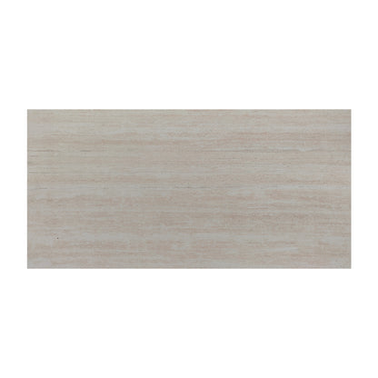 Panou decorativ din praf de piatra, Naimeed D7307, flexibil, ignifug, strat protector ceramic, rezistent la razele UV, 120x60x0.2 cm, bej travertin