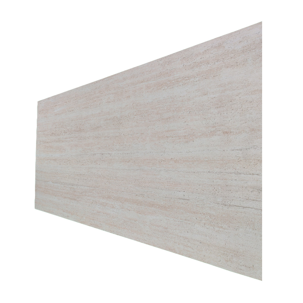 Panou decorativ din praf de piatra, Naimeed D7307, flexibil, ignifug, strat protector ceramic, rezistent la razele UV, 120x60x0.2 cm, bej travertin