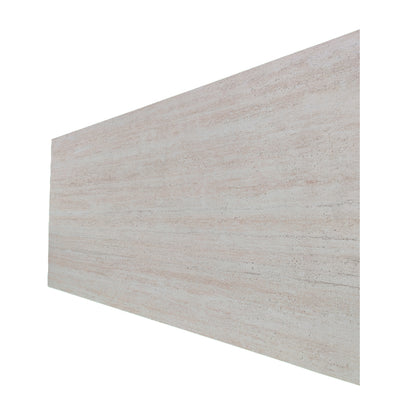 Set 16 panouri decorative din praf de piatra, Naimeed D7307, ignifuge, strat protector ceramic, rezistente la razele UV, 120x60x0.2 cm, bej travertin