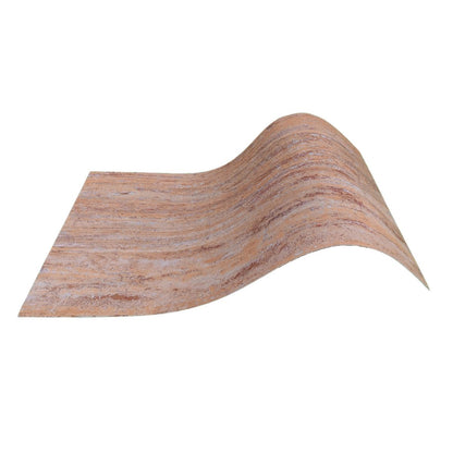 Panou decorativ din praf de piatra, Naimeed D7309, flexibil, ignifug, strat protector ceramic, rezistent la razele UV, 120x60x0.2 cm, bej ruginiu