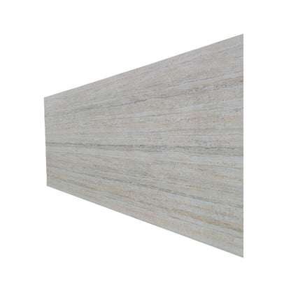 Set 16 panouri decorative din praf de piatra, Naimeed D7310, ignifuge, strat protector ceramic, rezistente la razele UV, 120x60x0.2 cm, alb bejuit