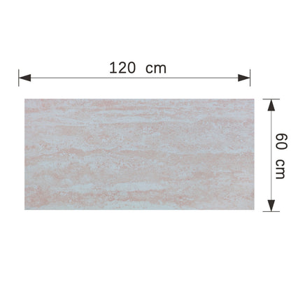 Set 16 panouri decorative din praf de piatra, Naimeed D7311, ignifuge, strat protector ceramic, rezistente la razele UV, 120x60x0.2 cm, bej rozaliu