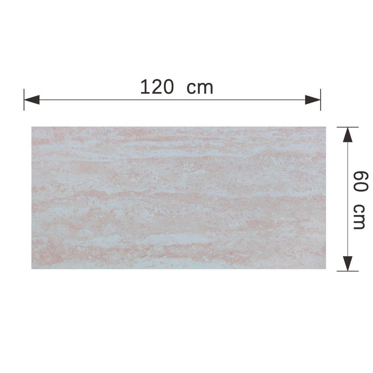 Panou decorativ din praf de piatra, Naimeed D7311, flexibil, ignifug, strat protector ceramic, rezistent la razele UV, 120x60x0.2 cm, bej rozaliu