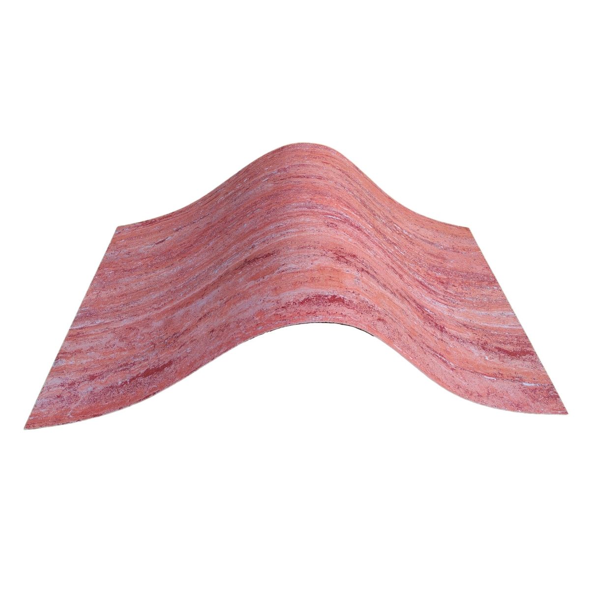 Panou decorativ din praf de piatra, Naimeed D7313, flexibil, ignifug, strat protector ceramic, rezistent la razele UV, 120x60x0.2 cm, coral