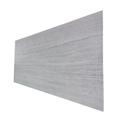 Panou decorativ din praf de piatra, Naimeed D7314, flexibil, ignifug, strat protector ceramic, rezistent la razele UV, 120x60x0.2 cm, cenusiu