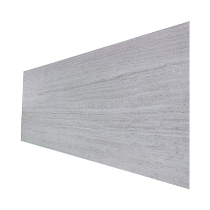 Panou decorativ din praf de piatra, Naimeed D7315, flexibil, ignifuge, strat protector ceramic, rezistente la razele UV, 120x60x0.2 cm, cenusiu pal