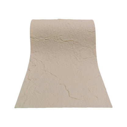 Set 10 panouri decorative din praf de piatra, Naimeed D7317, flexibile, ignifuge, strat protector ceramic, rezistente la razele UV, 120x60x0.2 cm, crem