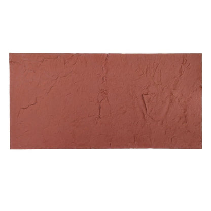 Set 14 panouri decorative din praf de piatra, Naimeed D7318, flexibile, ignifuge, strat protector ceramic, rezistente la razele UV, 120x60x0.2 cm, rosu caramiziu