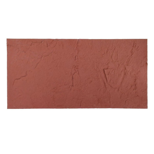 Set 10 panouri decorative din praf de piatra, Naimeed D7318, flexibile, ignifuge, strat protector ceramic, rezistente la razele UV, 120x60x0.2 cm, rosu caramiziu