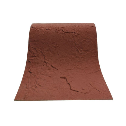 Set 14 panouri decorative din praf de piatra, Naimeed D7318, flexibile, ignifuge, strat protector ceramic, rezistente la razele UV, 120x60x0.2 cm, rosu caramiziu