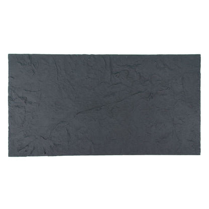 Set 10 panouri decorative din praf de piatra, Naimeed D7320, flexibile, ignifuge, strat protector ceramic, rezistente la razele UV, 120x60x0.2 cm, gri inchis