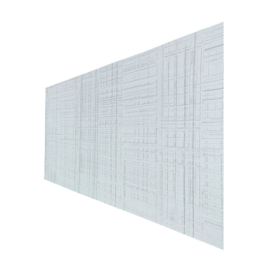 Panou decorativ  din praf de piatra, Naimeed D7326, flexibil, ignifug, strat protector ceramic, rezistent la razele UV, 120x60x0.2 cm, alb