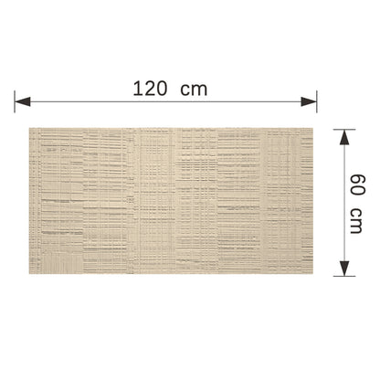 Set 7 panouri decorative din praf de piatra, Naimeed D7327, flexibile, ignifuge, strat protector ceramic, rezistente la razele UV, 120x60x0.2 cm, bej vanilie