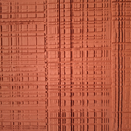 Set 9 panouri decorative din praf de piatra, Naimeed D7328, flexibile, ignifuge, rezistente la razele UV, 120x60x0.2 cm, rosu caramiziu