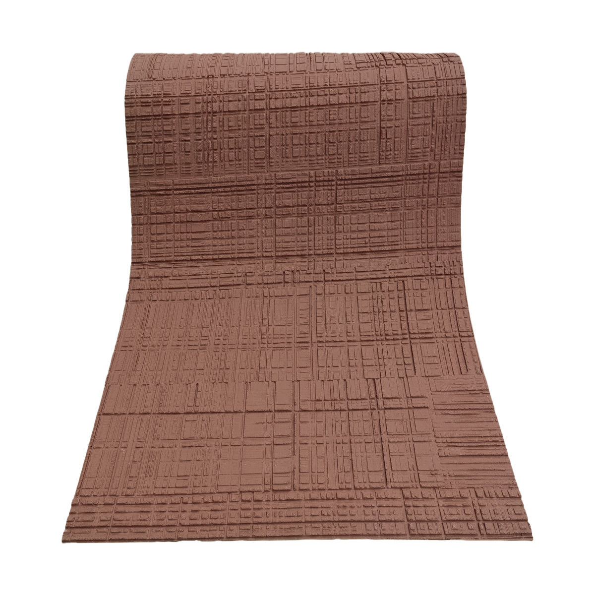 Set 6 panouri decorative din praf de piatra, Naimeed D7329, flexibile, ignifuge, strat protector ceramic, rezistente la razele UV, 120x60x0.2 cm, maro scortisoara