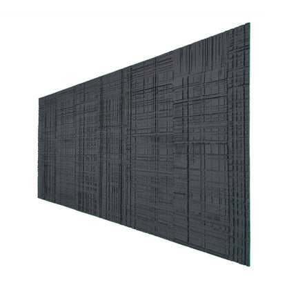 Set 10 panouri decorative din praf de piatra, Naimeed D7330, flexibile, ignifuge, strat protector ceramic, rezistente la razele UV, 120x60x0.2 cm, gri antracit