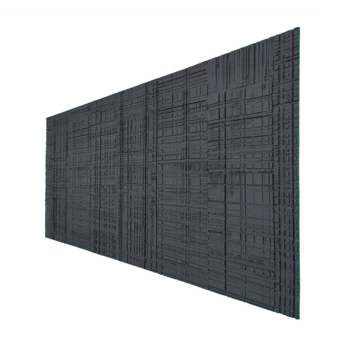 Panou decorativ din praf de piatra, Naimeed D7330, flexibil, ignifug, strat protector ceramic, rezistent la razele UV, 120x60x0.2 cm, gri antracit