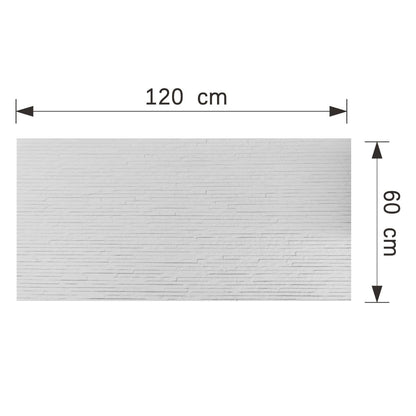 Panou decorativ din praf de piatra, Naimeed D7331, flexibil, ignifug, strat protector ceramic, rezistent la razele UV, 120x60x0.2 cm, alb
