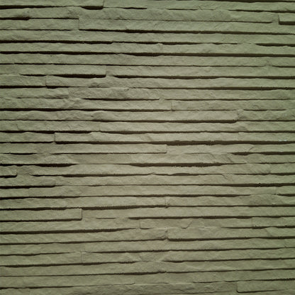 Set 14 panouri decorative din praf de piatra, Naimeed D7332, flexibile, ignifuge, strat protector ceramic, rezistente la razele UV, 120x60x0.2 cm, bej masliniu