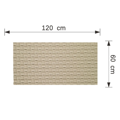 Panou decorativ din praf de piatra, Naimeed D7340, flexibil, ignifug, strat protector ceramic, rezistent la razele UV, 120x60x0.2 cm, bej galbui