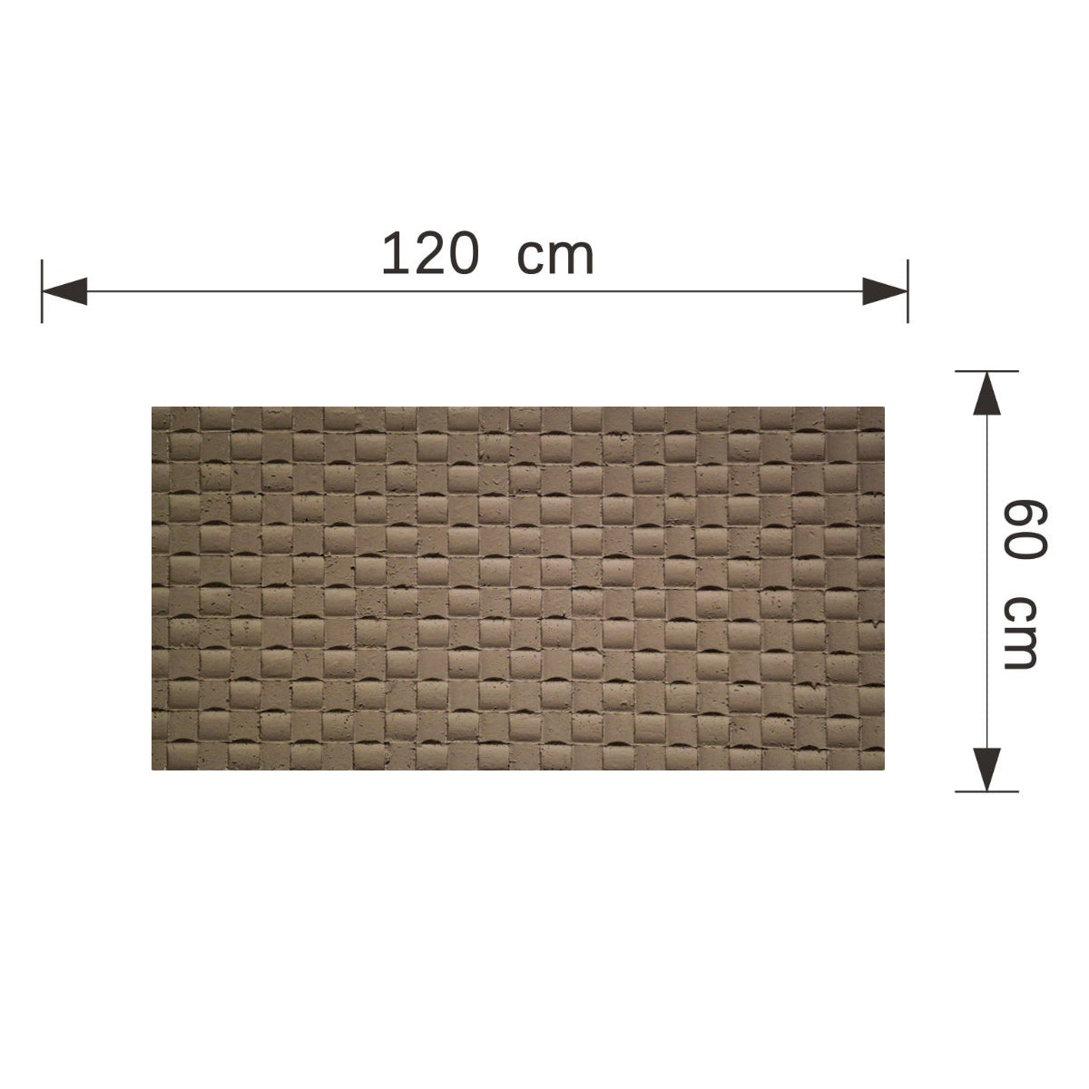 Set 9 panouri decorative din praf de piatra, Naimeed D7341, flexibile, ignifuge, strat protector ceramic, rezistente la razele UV, 120x60x0.2 cm, maro deschis