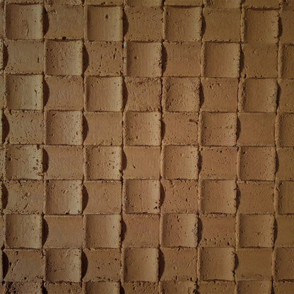 Panou decorativ din praf de piatra, Naimeed D7342, flexibil, ignifug, strat protector ceramic, rezistent la razele UV, 120x60x0.2 cm, rosu caramiziu