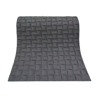 Set 9 panouri decorative din praf de piatra, Naimeed D7343, flexibile, ignifuge, strat protector ceramic, rezistente la razele UV, 120x60x0.2 cm, gri inchis