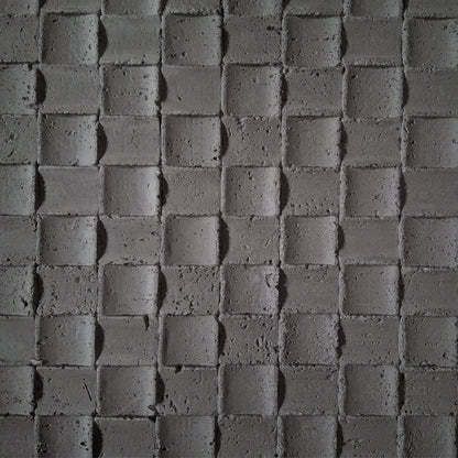 Panou decorativ din praf de piatra, Naimeed D7343, flexibil, ignifug, strat protector ceramic, rezistent la razele UV, 120x60x0.2 cm, gri inchis