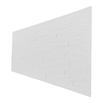 Panou decorativ din praf de piatra, Naimeed D7350, flexibil, ignifug, strat protector ceramic, rezistent la razele UV, 120x60x0.2 cm, alb