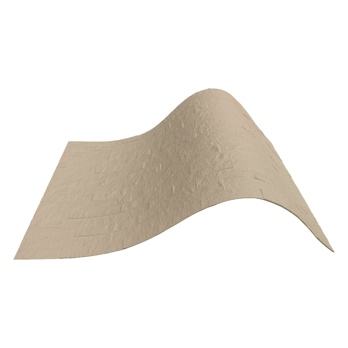 Set 12 panouri decorative din praf de piatra, Naimeed D7351, flexibile, ignifuge, strat protector ceramic, rezistente la razele UV, 120x60x0.2 cm, bej vanilie