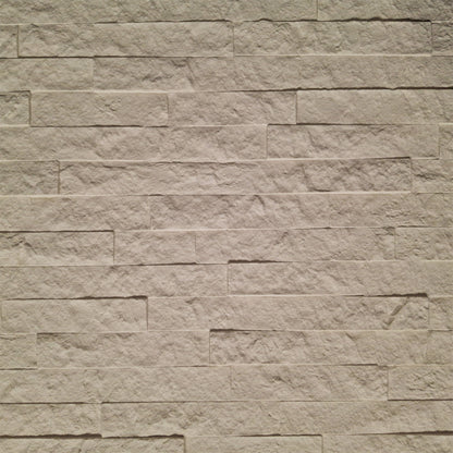 Set 12 panouri decorative din praf de piatra, Naimeed D7351, flexibile, ignifuge, strat protector ceramic, rezistente la razele UV, 120x60x0.2 cm, bej vanilie