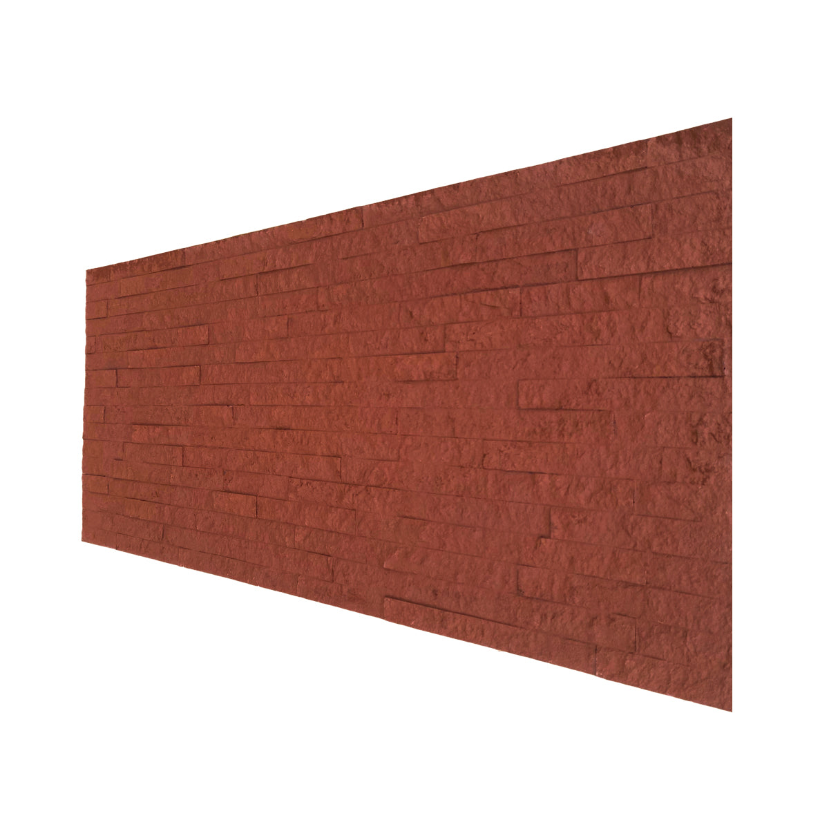 Panou decorativ din praf de piatra, Naimeed D7352, flexibil, ignifug, strat protector ceramic, rezistent la razele UV, 120x60x0.2 cm, rosu caramiziu