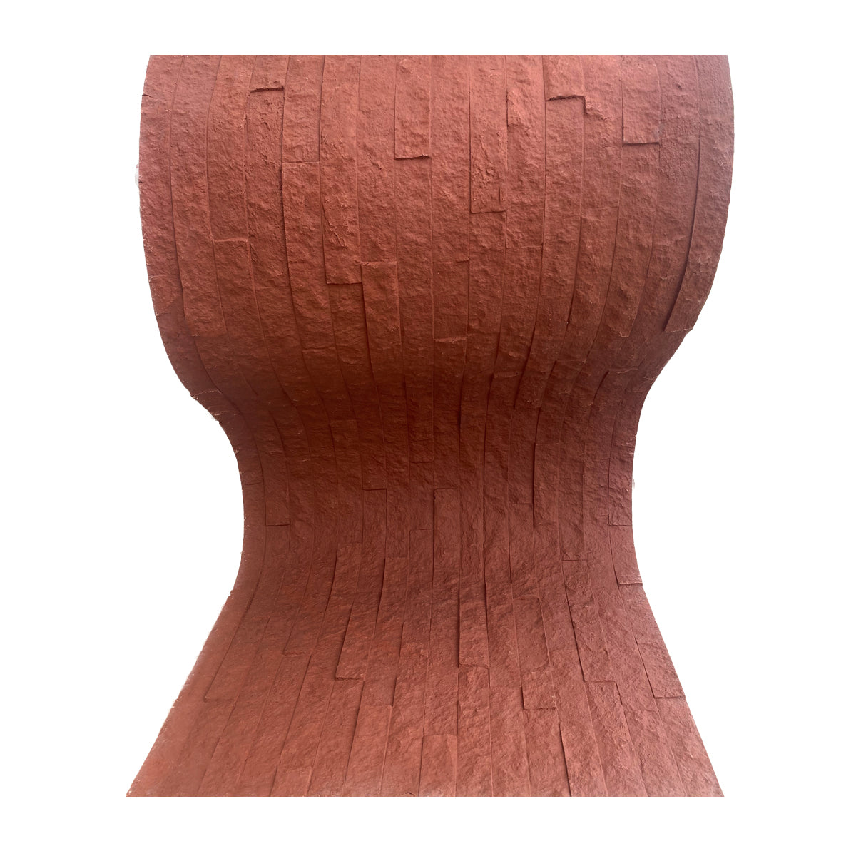 Panou decorativ din praf de piatra, Naimeed D7352, flexibil, ignifug, strat protector ceramic, rezistent la razele UV, 120x60x0.2 cm, rosu caramiziu