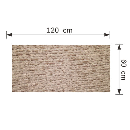 Panou decorativ din praf de piatra, Naimeed D7357, flexibil, ignifug, strat protector ceramic, rezistent la razele UV, 120x60x0.2 cm, bej piersica