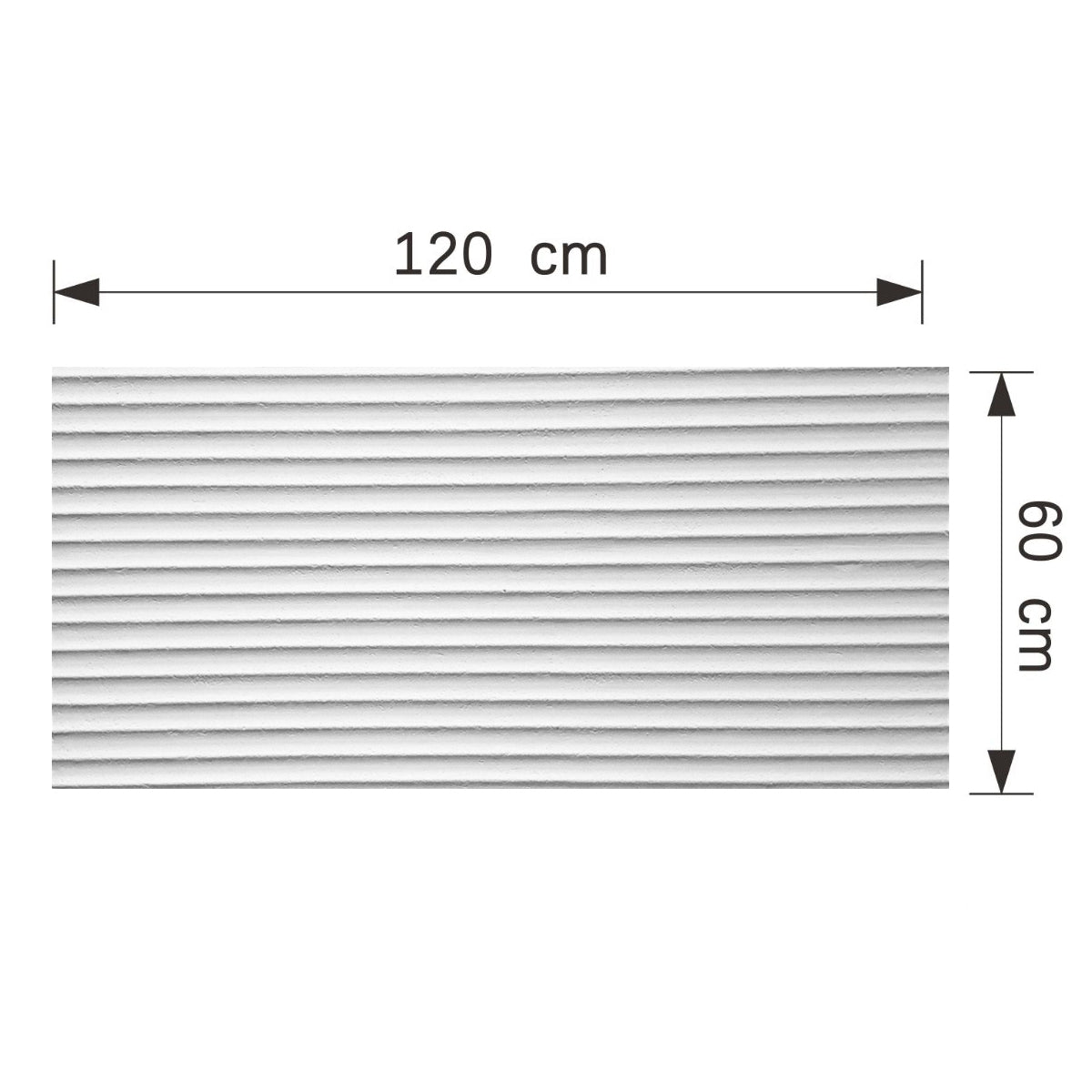 Set 10 panouri decorative din praf de piatra, Naimeed D7359, flexibile, ignifuge, strat protector ceramic, rezistente la razele UV, 120x60x0.2 cm, alb
